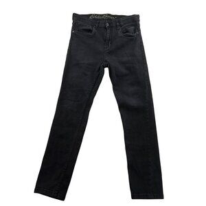 Eddie Bauer Mens Jeans 34x32 Black Denim Slim Straight Classic Casual Stretch